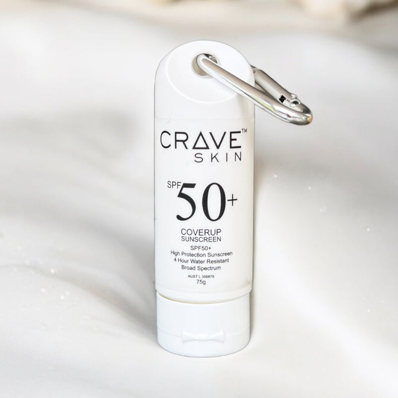 Crave skin SPF 50+ Sunscreen 75g cosmeceutical skincare product made for australian skin 4 hour water resistant retail and wholesale available