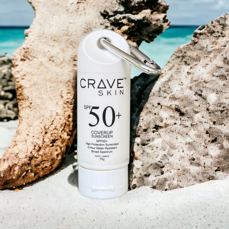 Crave skin SPF 50+ Sunscreen 75g high protection broad spectrum cosmeceutical skincare product made for australian skin  sunshine coast qld retail and wholesale available