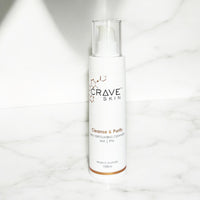 cleanse and purify daily exfoliating cleanser crave skin premium cosmeceutical skincare products for australian skin wholesale and retail australia wide
