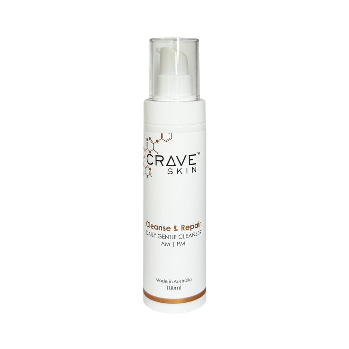 cleanse and repair daily gentle cleanser by crave skin cosmeceutical skincare products made for australian skin for retial and wholesale 
