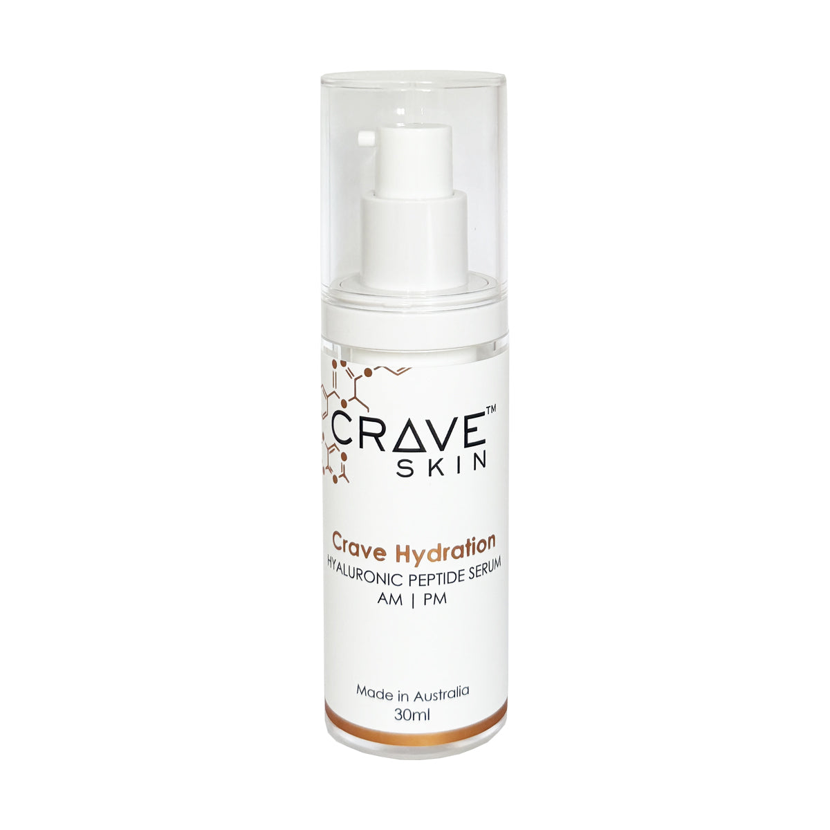 crave hydration hyaluronic peptide serum 30ml by crave skin cosmeceutical skincare product, retail and wholesale customers Australia wide