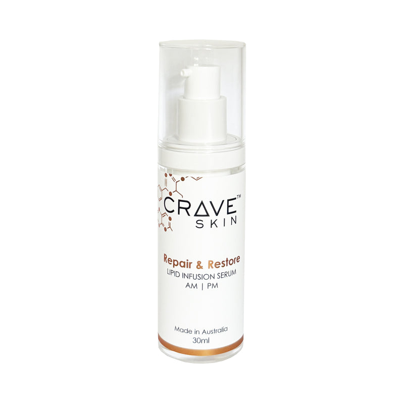 repair and restore lipid infusion serum 30ml by crave skin by an advanced cosmeceutical skincare brand for wholesale and retail made right here in Australia