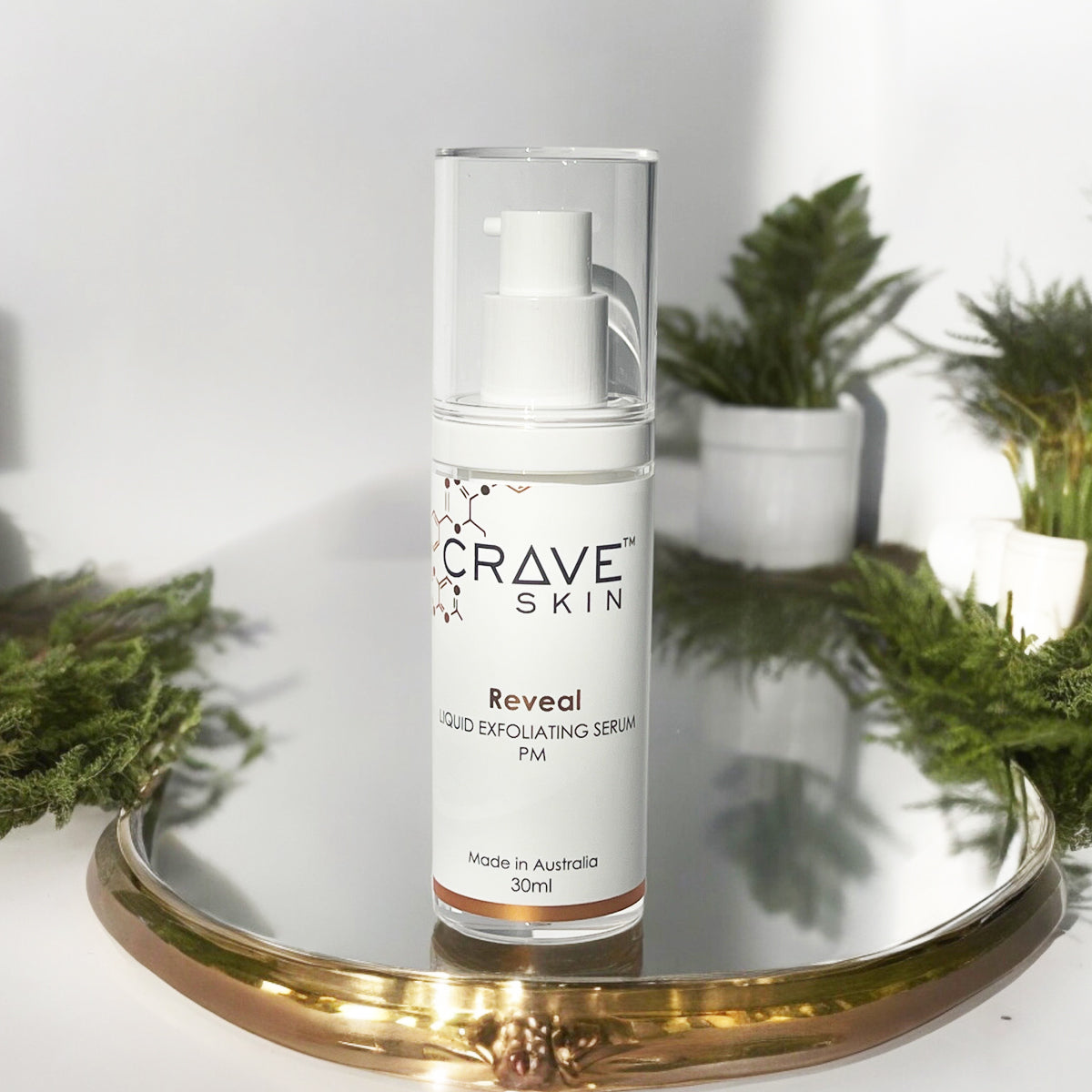 Reveal Serum Liquid Exfoliating Serum by crave skin cosmeceutical skincare brand for australian skin for wholesale and retail qld sunshine coast