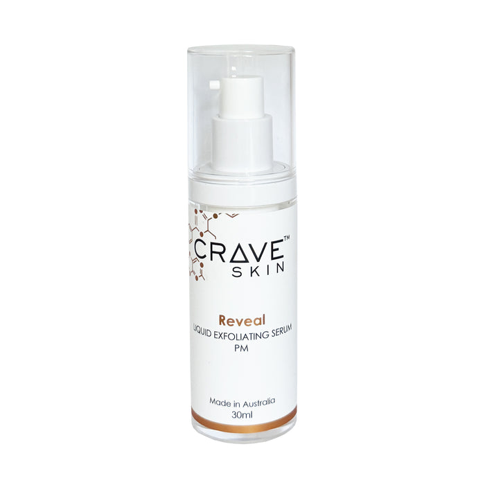 Reveal Serum - Liquid Exfoliating Serum by crave skin premium cosmeceutical skincare products, wholesale and retail available Australia wide