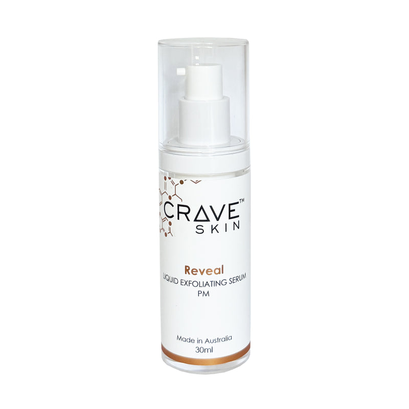 Reveal Serum - Liquid Exfoliating Serum by crave skin premium cosmeceutical skincare products, wholesale and retail available Australia wide