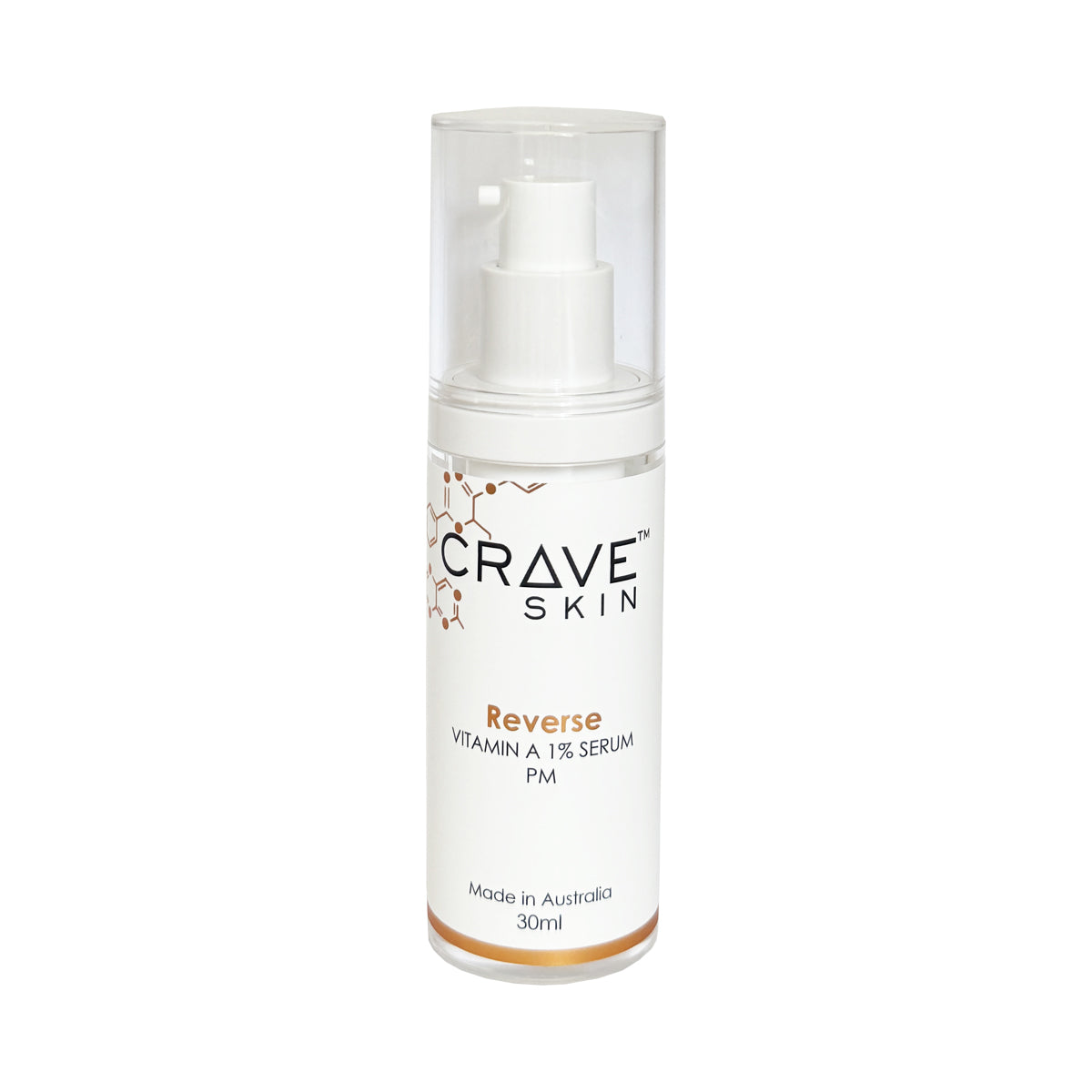 reverse vitamin A 1% serum 30ml by crave skin best cosmeceutical skincare products wholesale and retail australia wide