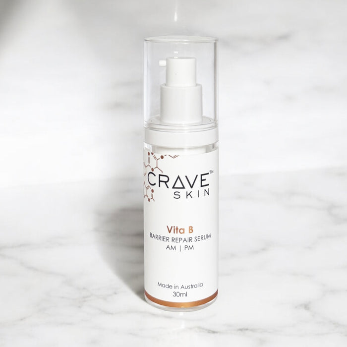 vita b barrier repair serum 30ml by crave skin Australian cosmeceutical skincare serum for in Australia, retail and wholesale available